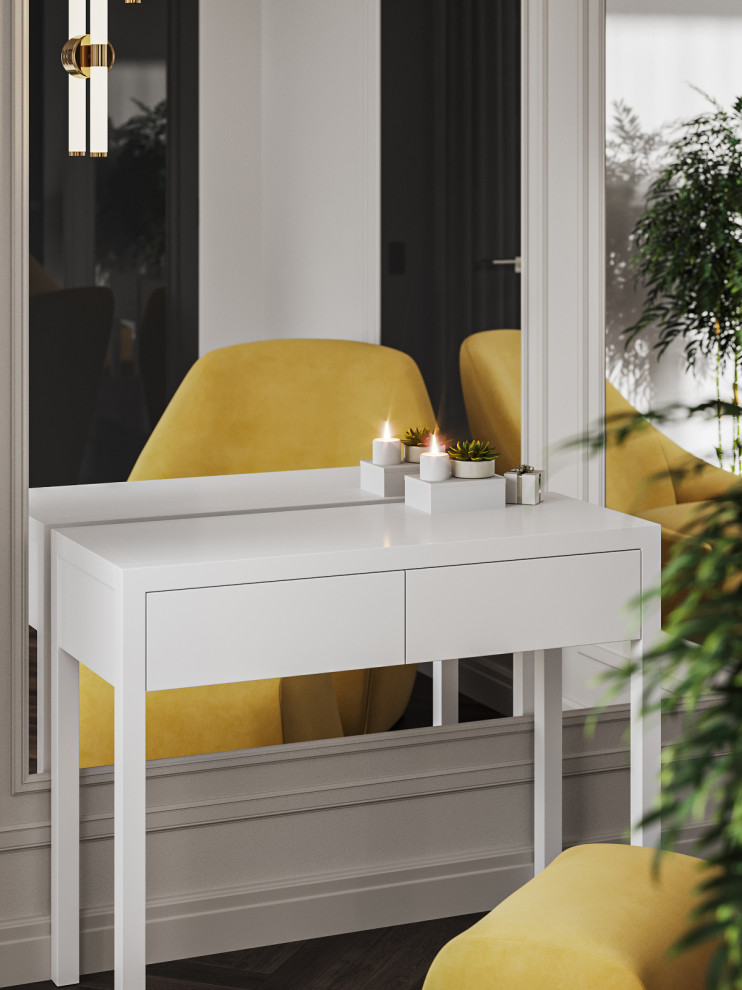 Яркий неоклассический интерьер