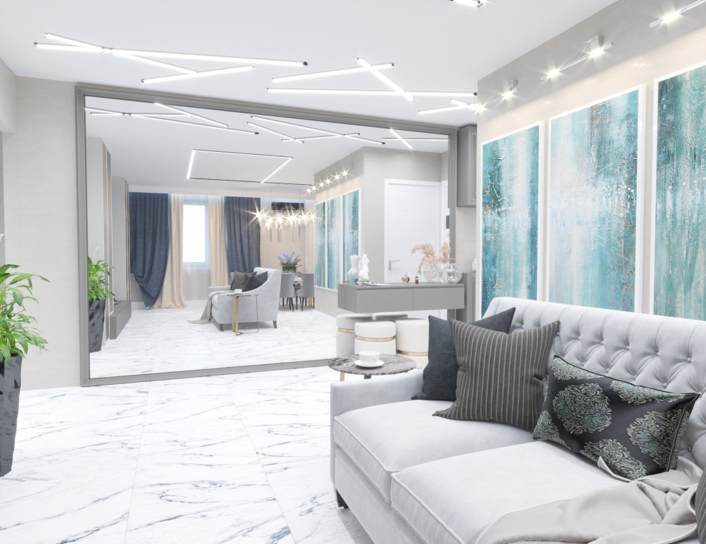 Трехкомнатная квартира 67 м.кв. современная классика