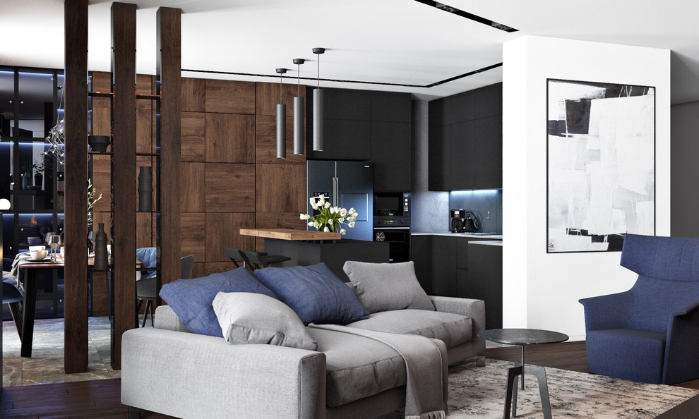 Брутальный и уютный интерьер