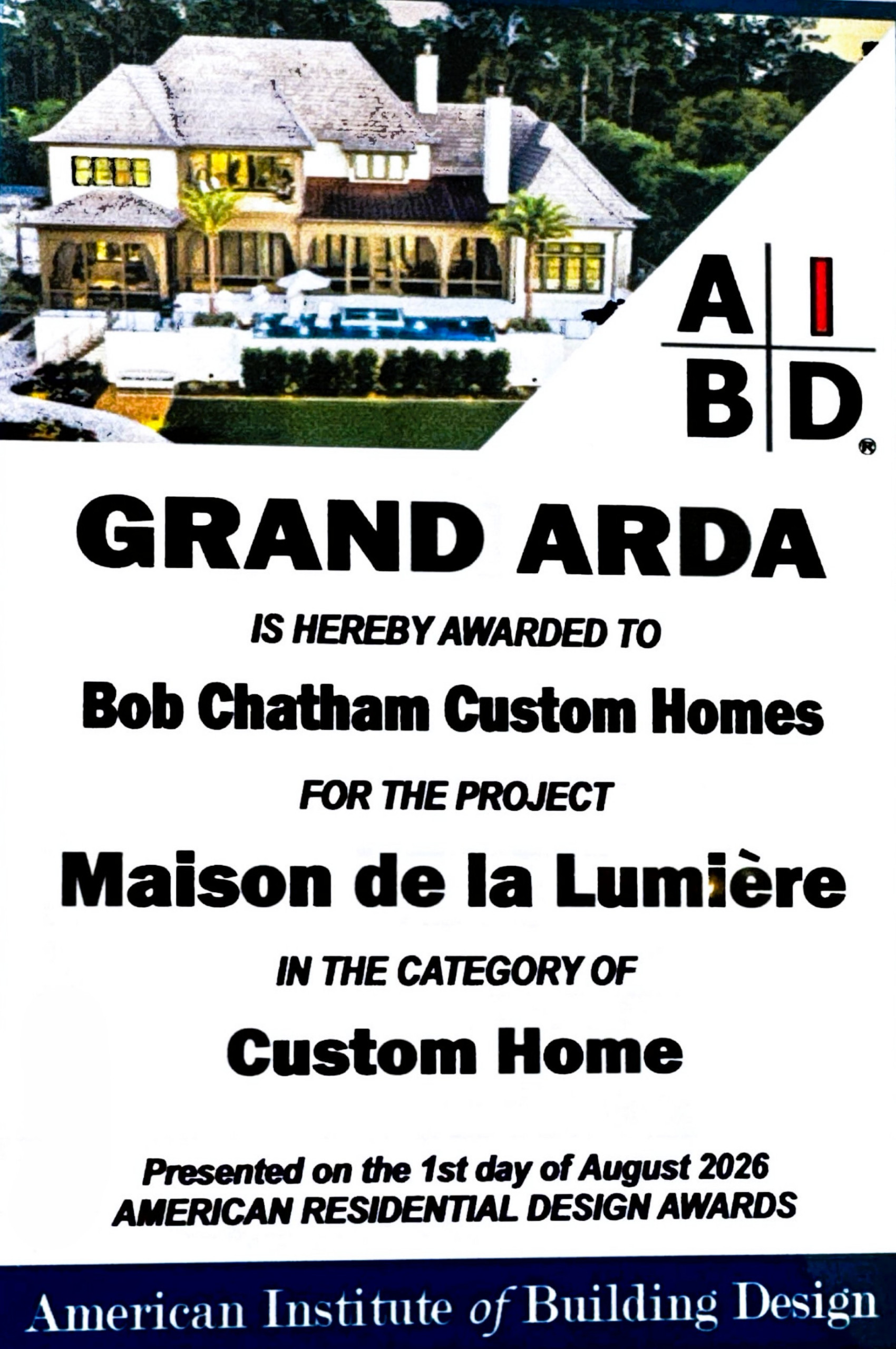 ARDA AWARDS 2026 - Maison de la Lumiere