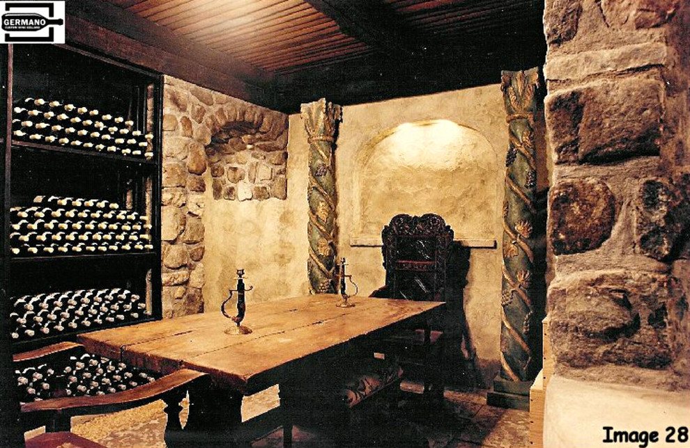 Inspiration for a rural wine cellar in New York.
