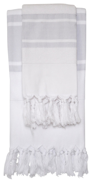 Hand Towel, Super Luxe Plush, 35" x 20", Gray