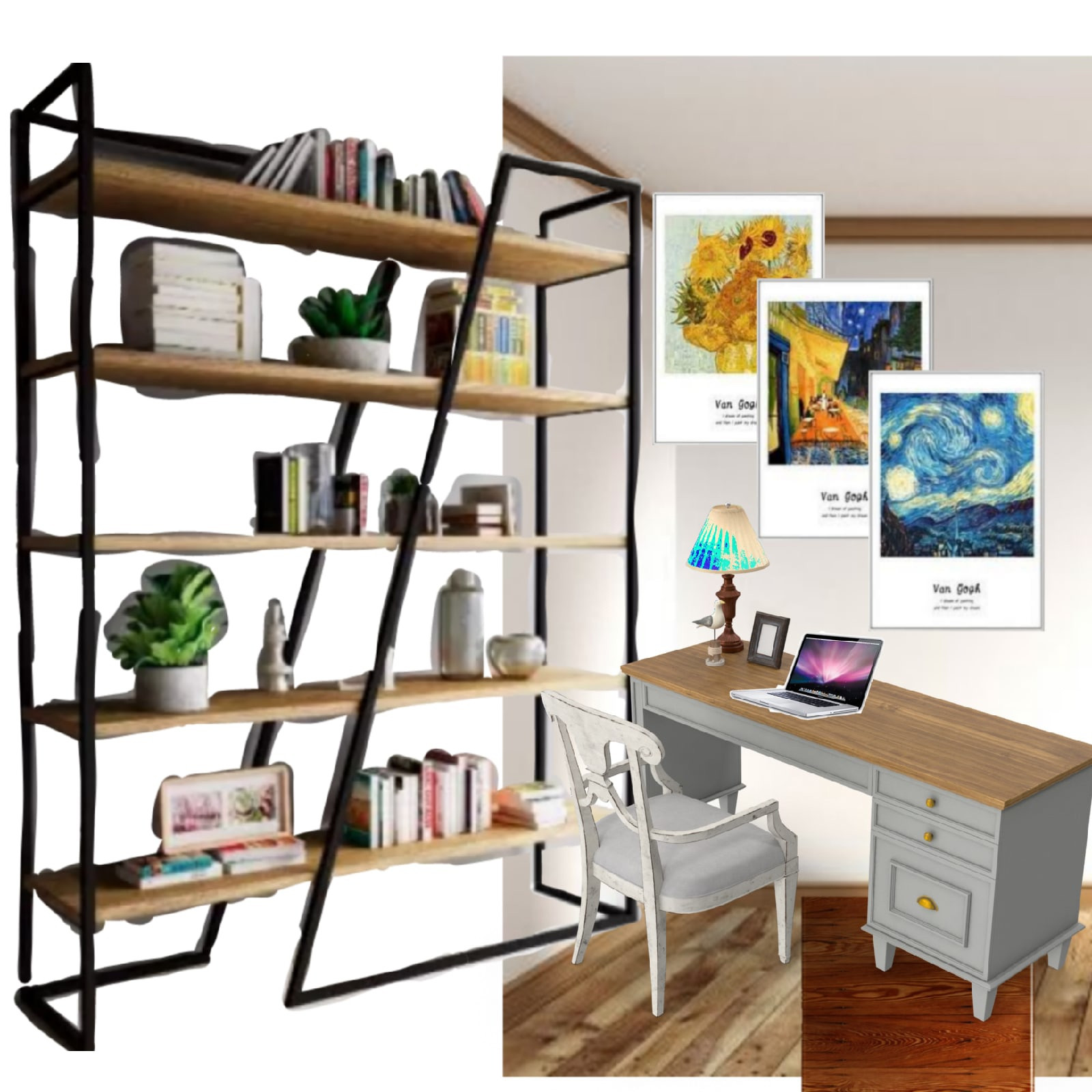 Практика в ZimArt studio (мудборд рабочей зоны)