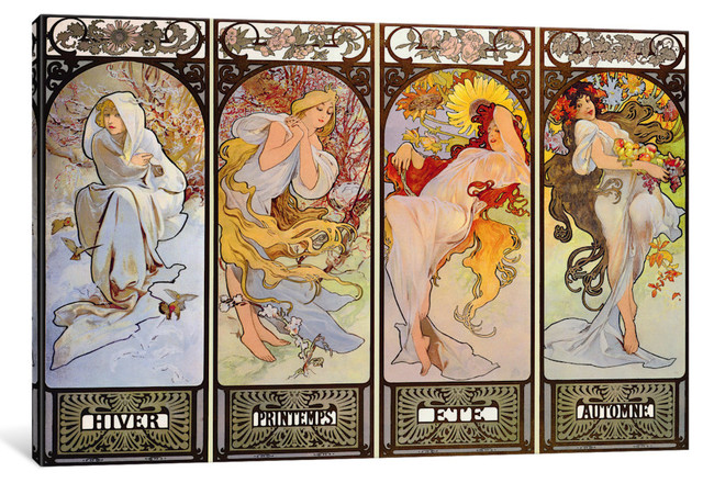 Art Deco Alphonse Mucha Paintings Art Print 11x14 Unframed Art Print