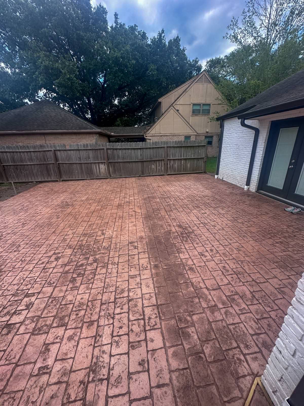 Front and backyard Stamped concrete patio in Nottingham!