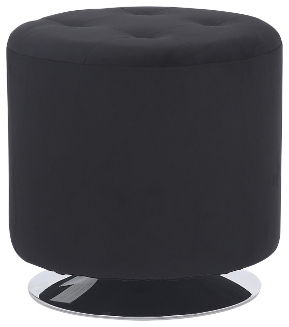 Mason Round Swivel Ottoman, 17" Contemporary Footstools And Ottomans by LumiSource Houzz