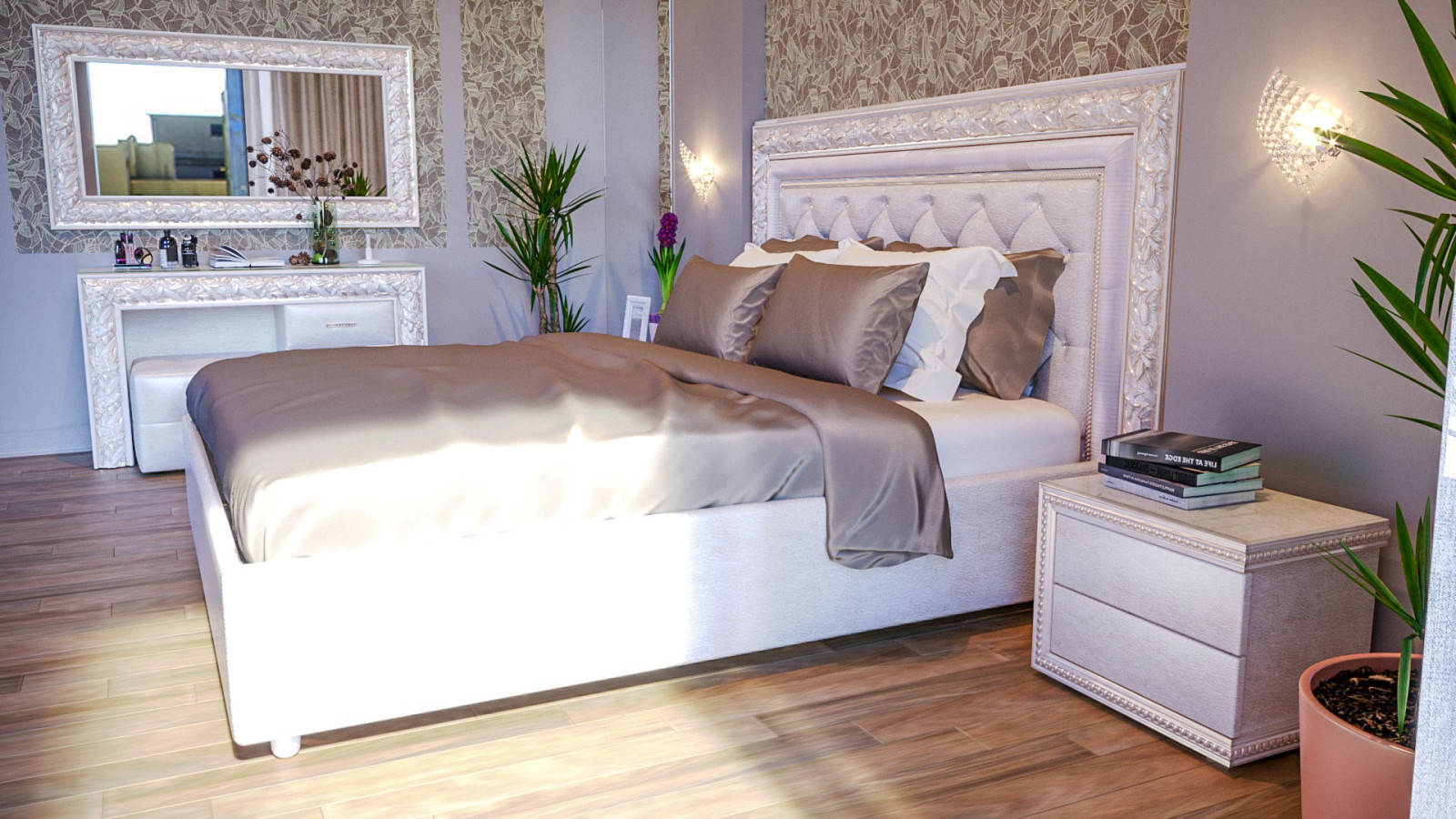 Спальня в стиле Лакшери