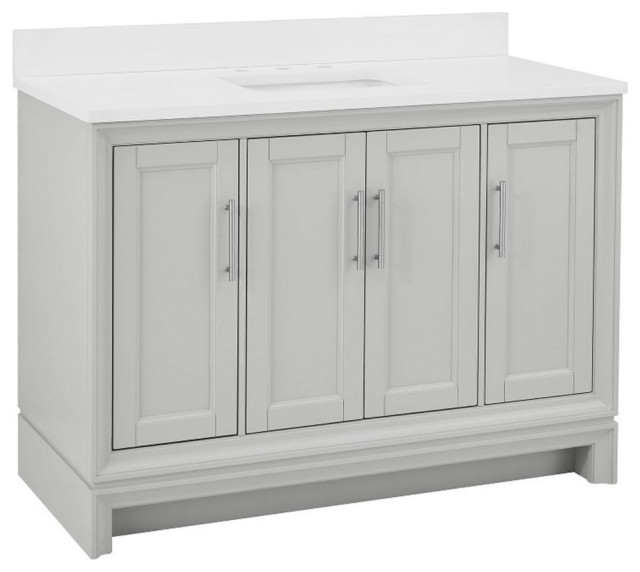 ED Ellen DeGeneres Anaheim 48" Vanity in Light Gray with White Eng