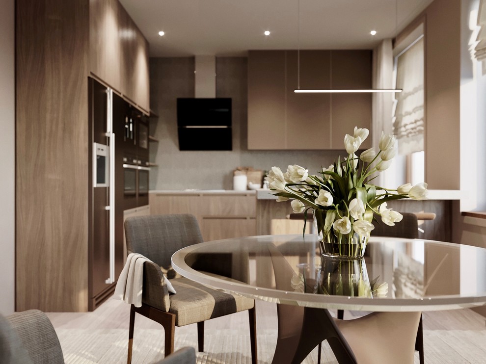 Интерьер двухуровневой квартиры в Калининграде.