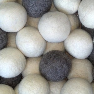 Wool Dryer Balls Pack, Gray & White
