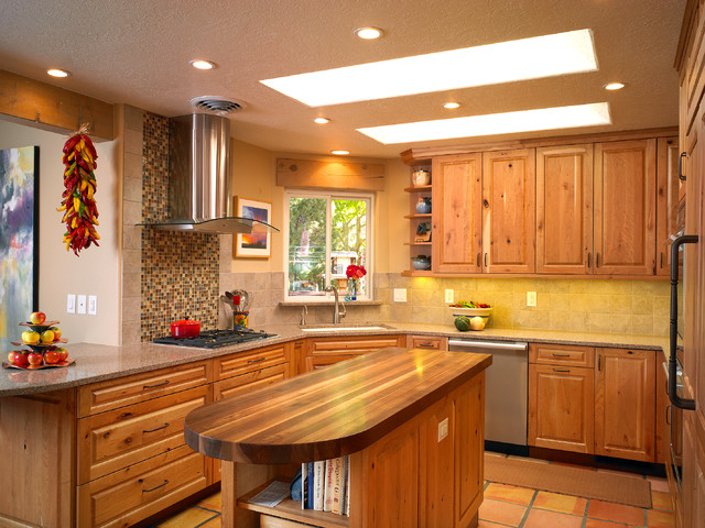 Carmel Southwest Knotty Cherry Kitchen Southwestern 