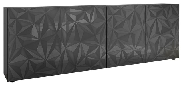 Prague Large Sideboard, Black