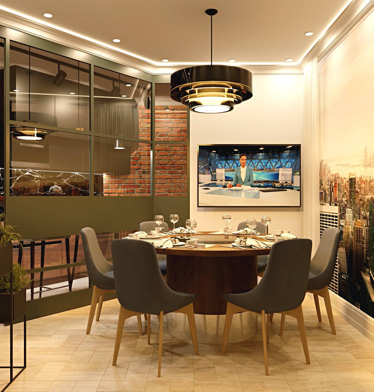 Кухня-столовая в офисе, 20 кв.м.