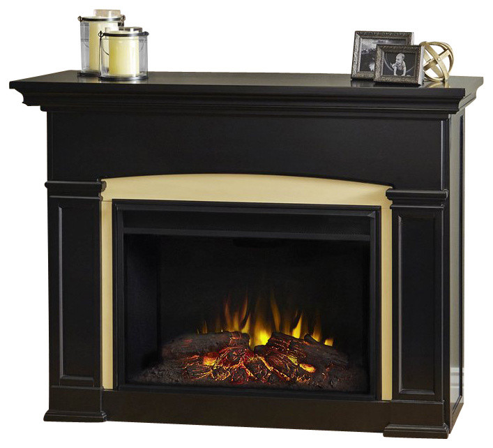 Real Flame Holbrook Electric Grand Fireplace in Black