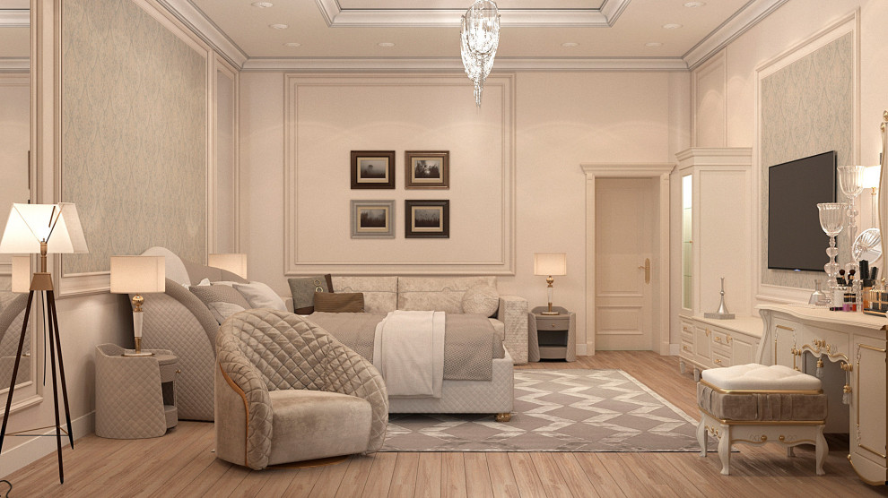 Дизайн проект особняка 834 кв.м. в современной классике