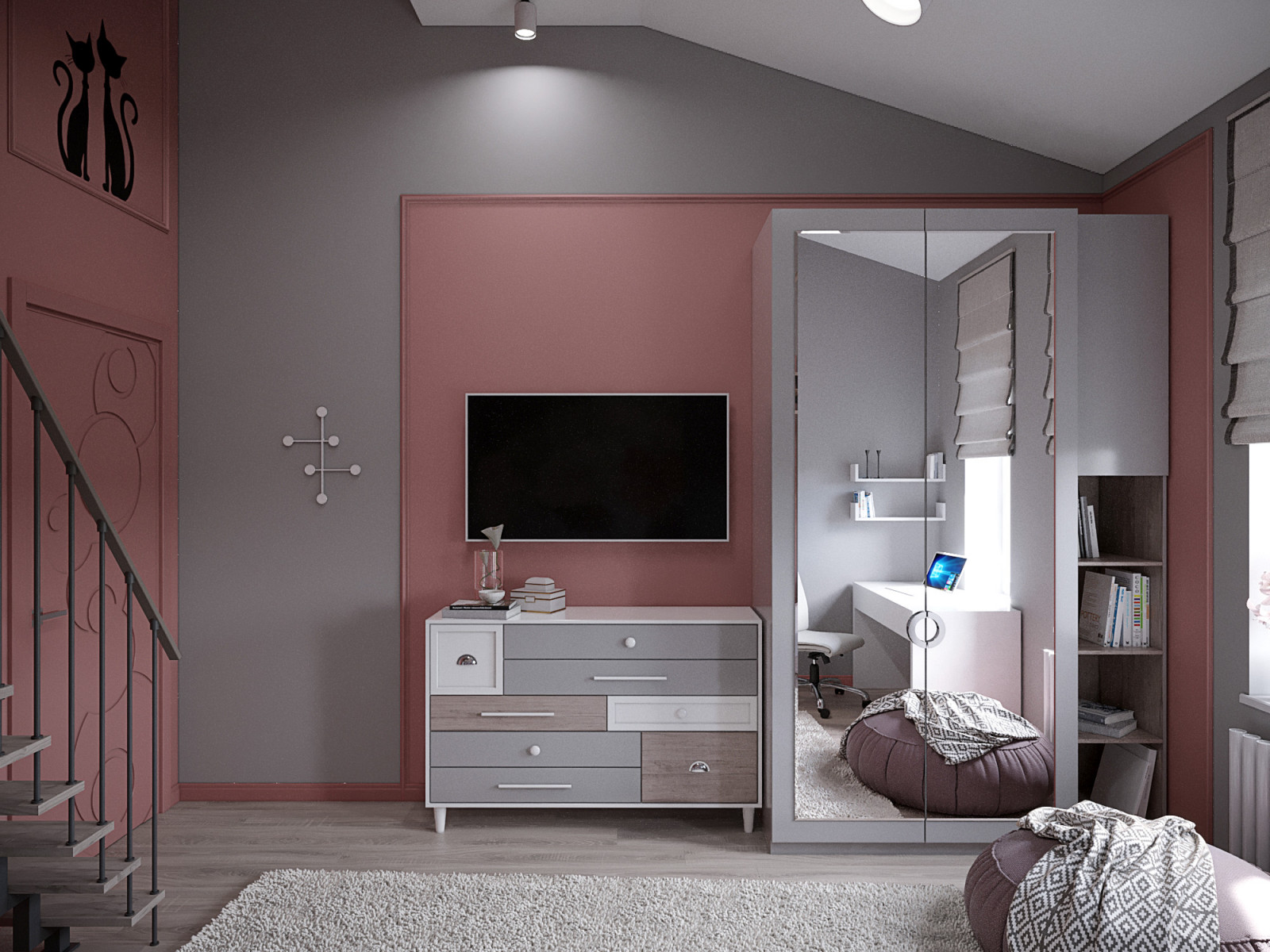 Детская с антресольным этажом