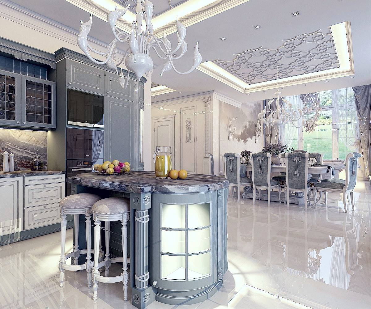 Кухня в частном домовладении (г.Москва)