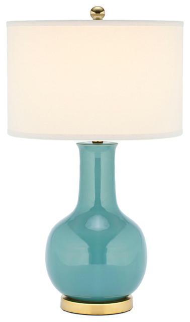 Safavieh Elle Ceramic Table Lamp, Light Blue
