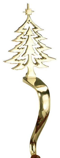 Silhouette Tree Stocking Hanger, Polished