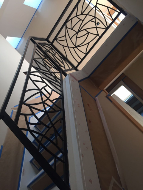 Railings transitional-staircase