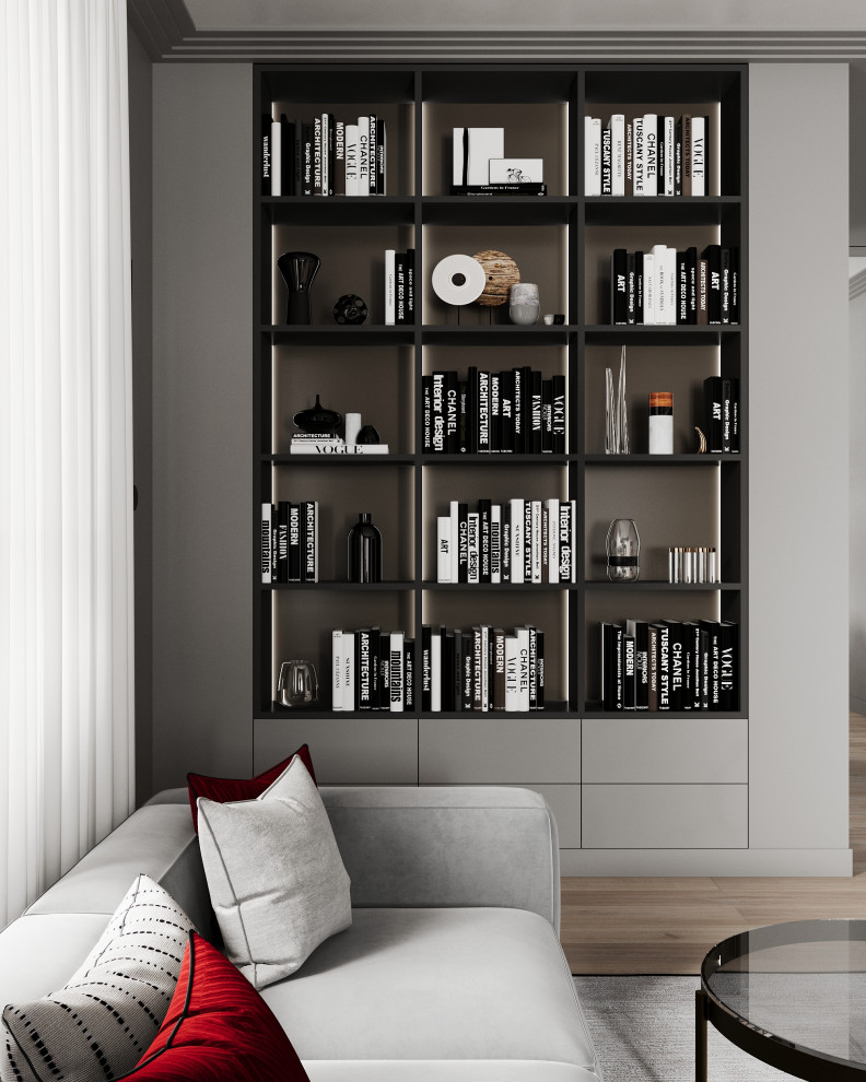 Стильный дом с красными акцентами