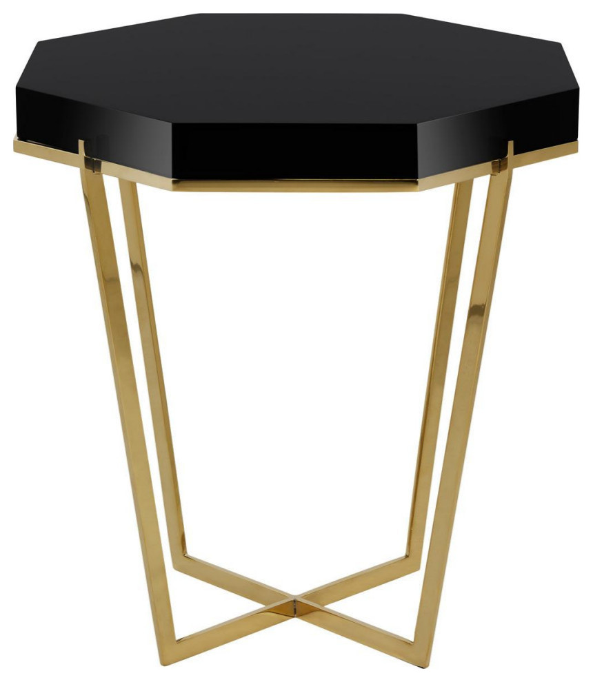 Canton Metal End Table Black Contemporary Side Tables And End