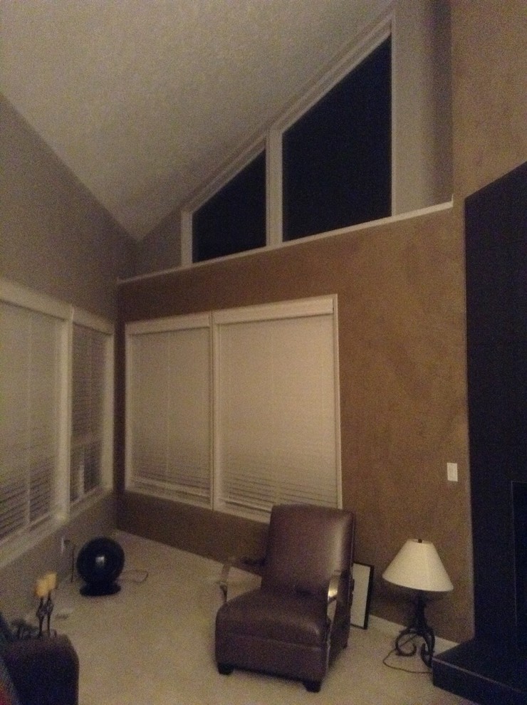 Triangle shaped living room