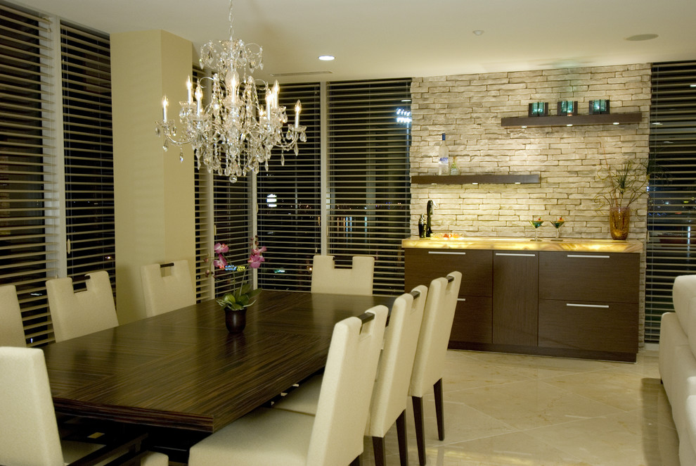 Design ideas for a contemporary dining room in Louisville.