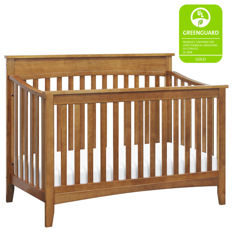 Grove 4In1 Convertible Crib, Chestnut Finish Transitional Cribs