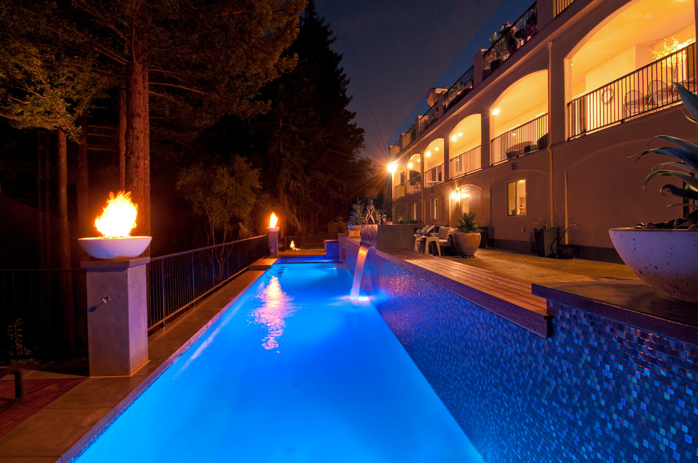 This is an example of a contemporary lap pool in San Francisco.