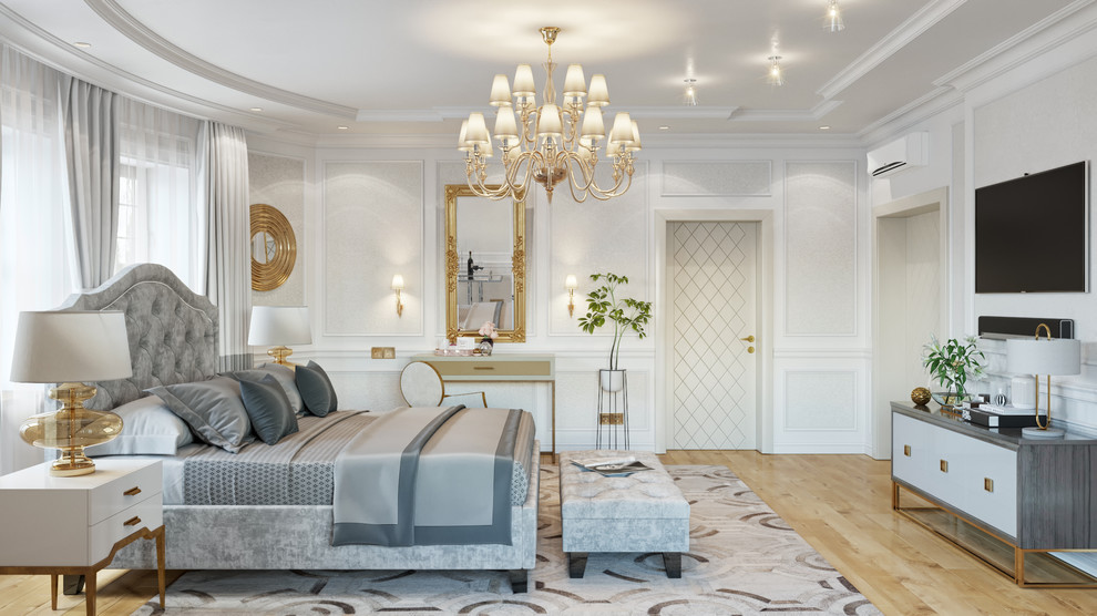 Спальня в особняке в Глухово, Московская область