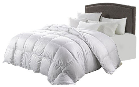 Deluxe 1200 TC Gray Down Alternative Comforter 100% Cotton Down-like properties