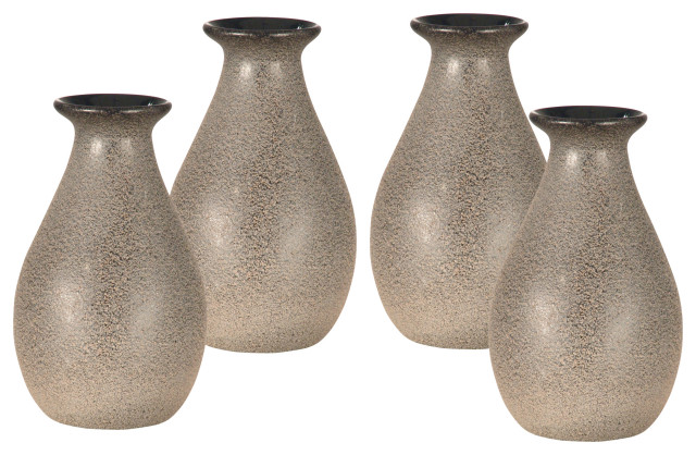 Springdale 5" Speckle 4-Piece Art Glass Mini Vase Set