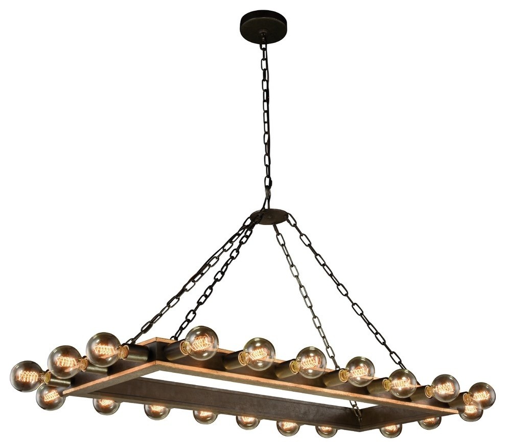 Elegant Lighting Winston Pendant, Golden Iron/Vintage Bronze