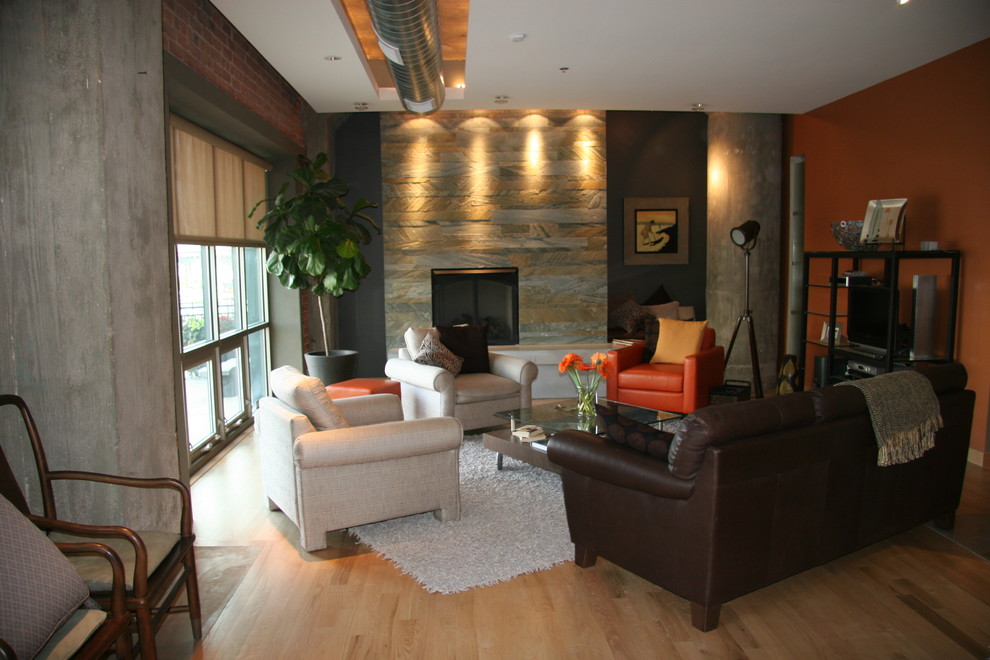This is an example of a modern living room in Omaha.