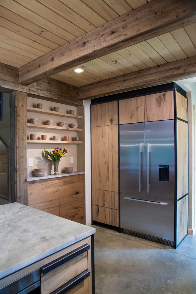 Example of a mountain style kitchen design in Bridgeport