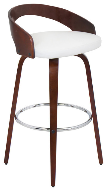 Lumisource Grotto Bar Stool in cherry/white, cherry/white