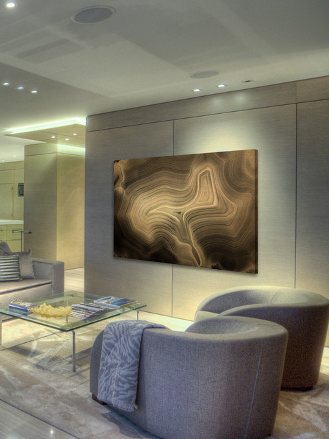 "Molded Shape" Painting Print on Gold Metallic Canvas, 18"x12 ...