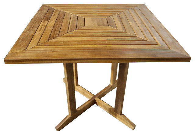 Ala Teak Wood Patio Outside Indoor Outdoor Garden Yard Waterproof Table
