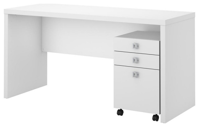 Office By Kathy Ireland Echo Credenza Desk With Mobile File