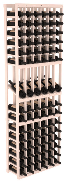6 Column Display Row Wine Cellar Kit in Pine, White Wash