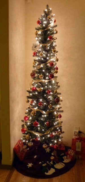 Sonoma Slim Artificial Christmas Pencil Tree Modern San