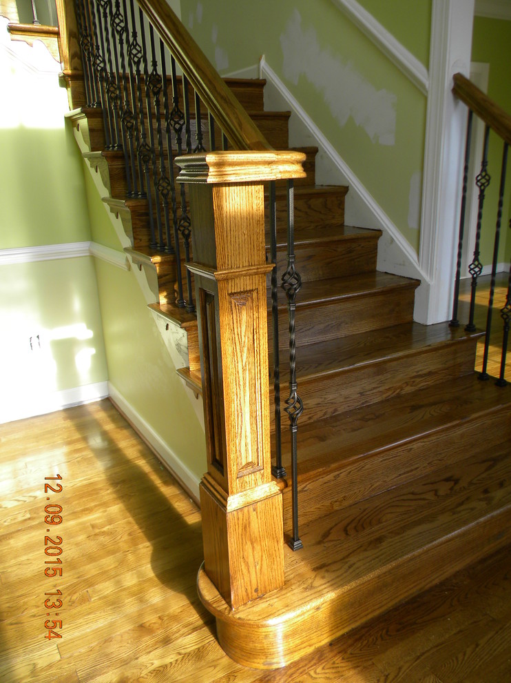 Example of an ornate staircase design in Philadelphia