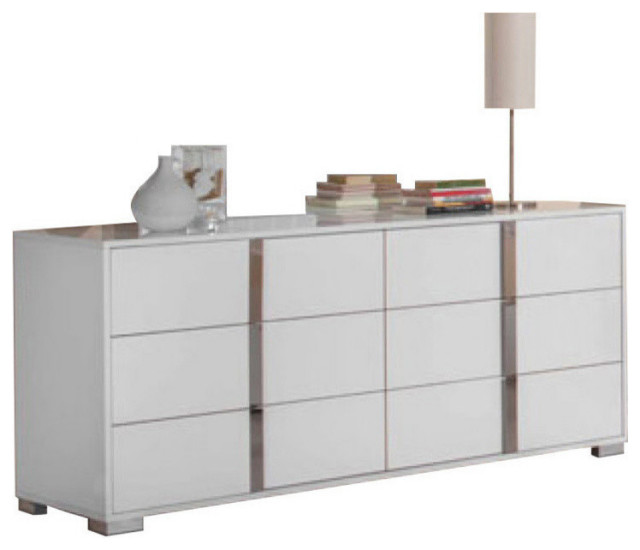 Modrest San Marino Modern Dresser, White