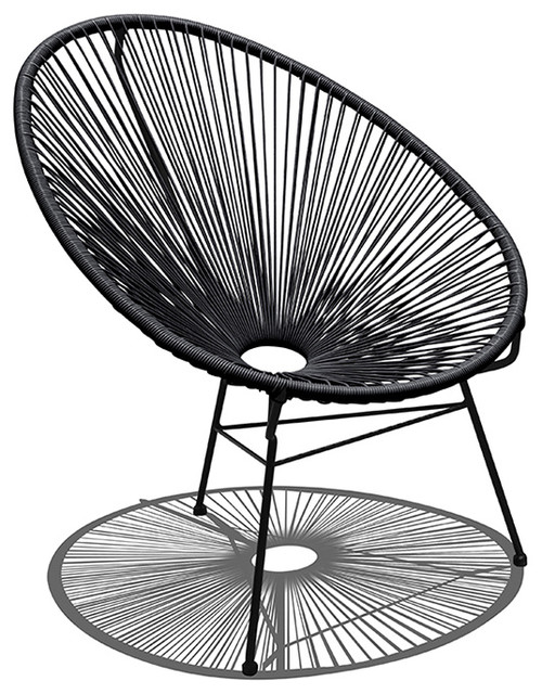 Acapulco Lounge Chair, Jet Black