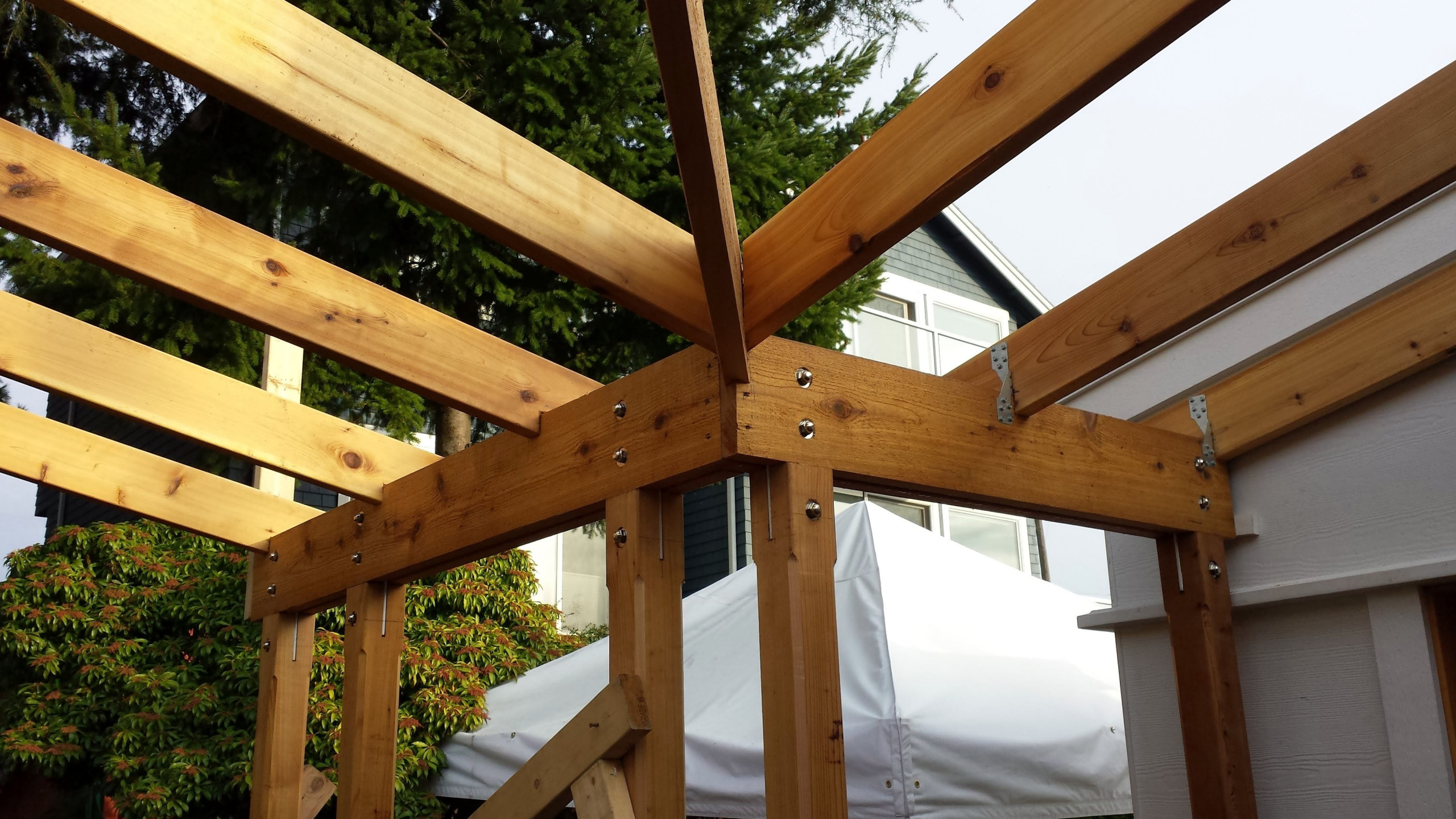 Exposed Cedar and Stainless Steel Hardware