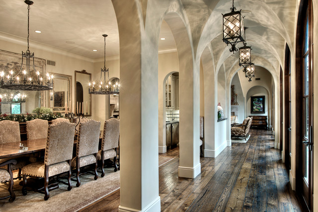 Memorial Park Custom Home mediterranean-hallway-and-landing