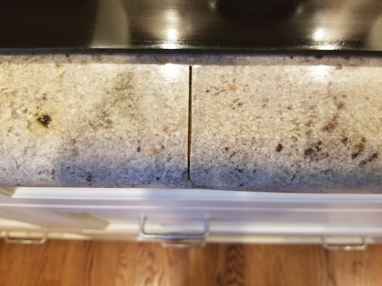Countertop help granite seam separating