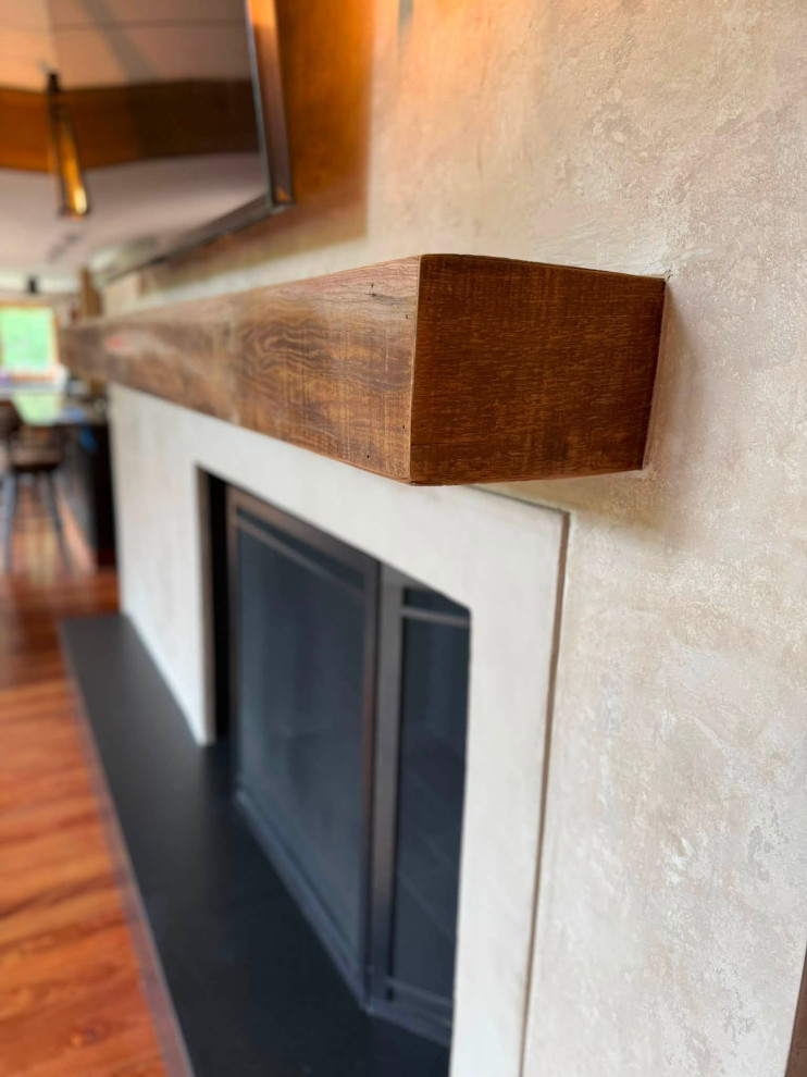 Microcement Fireplace Renovation