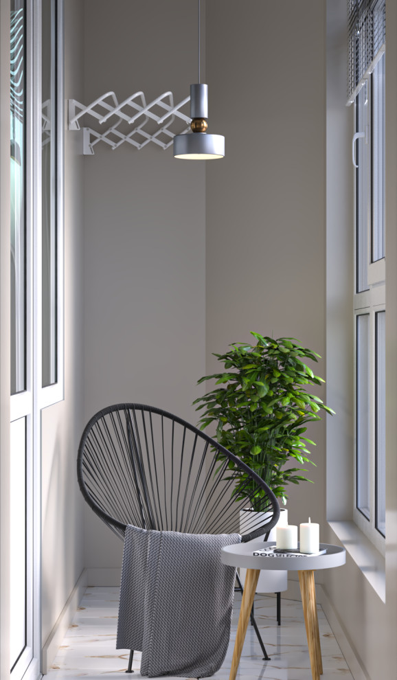 Серый монохром. Проект однокомнатной квартиры для сдачи